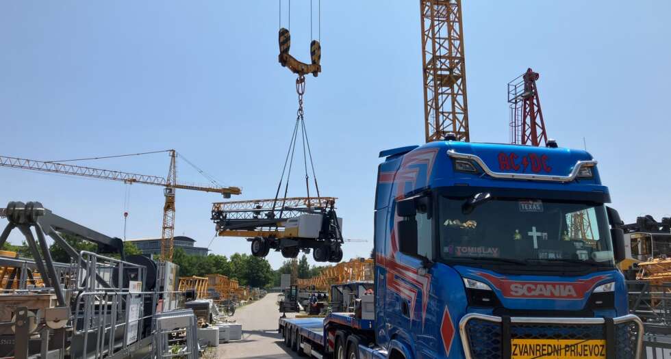 Liebherr L1-24 toranjska dizalica isporučena tvrtki FI-MAN INVEST Varaždin, kompaktna dizalica za građevinske projekte