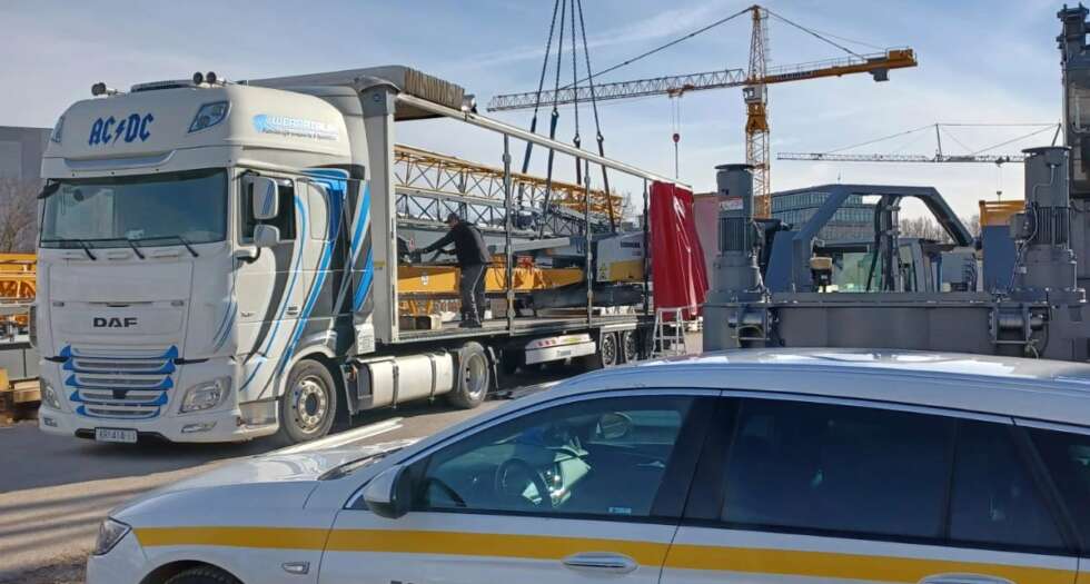 Liebherr L1-24 toranjska dizalica montirana na gradilištu u Daruvaru za Artik d.o.o.